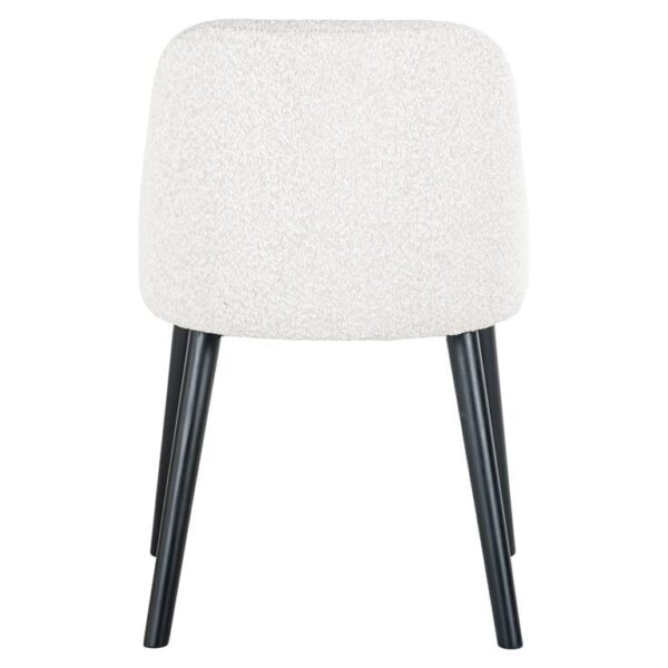 Scaun dining alb din tesatura boucle Twiggy - imagine 4