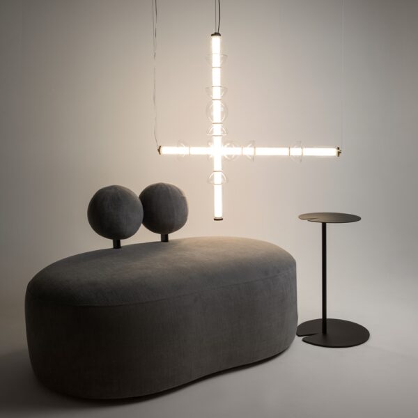 Lustra alba/neagra cu Led Cosmo - imagine 2