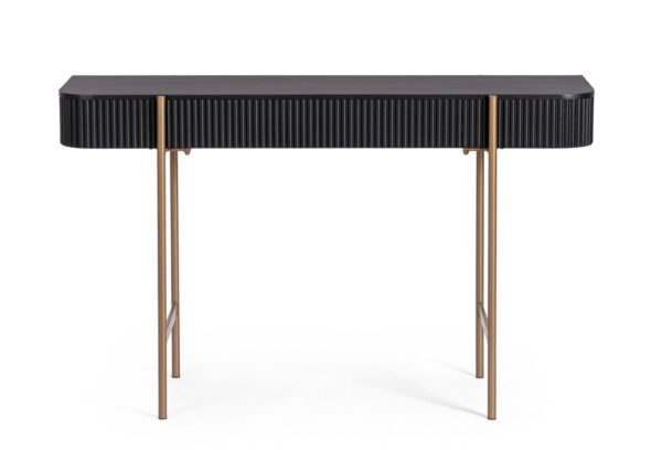 Consola neagra/aurie din MDF si metal Darcy - imagine 4