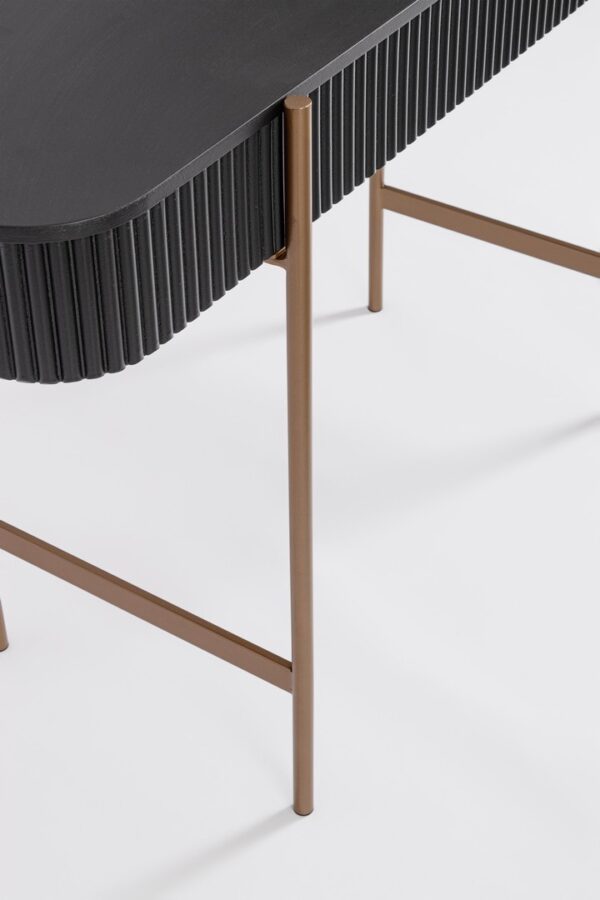 Consola neagra/aurie din MDF si metal Darcy - imagine 7