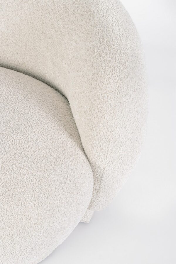 Canapea crem din tesatura boucle Tecla - imagine 7