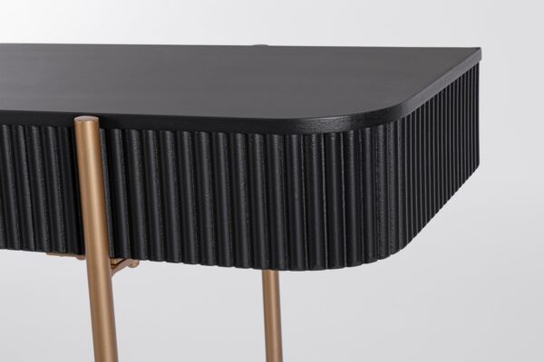 Consola neagra/aurie din MDF si metal Darcy - imagine 6