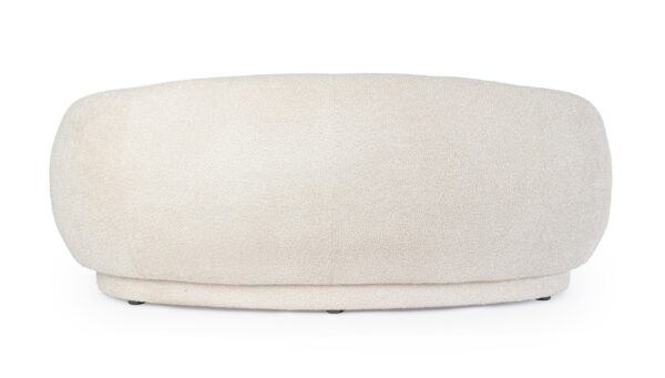 Canapea crem din tesatura boucle Tecla - imagine 5