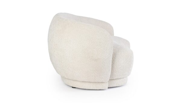 Canapea crem din tesatura boucle Tecla - imagine 6