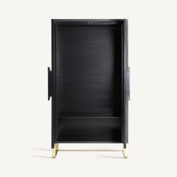 Dulap negru/auriu din MDF, os și fier Gatsby - imagine 3