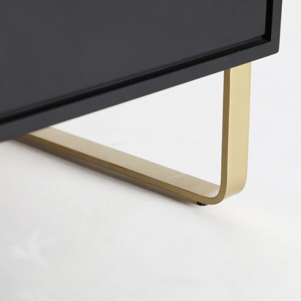 Dulap negru/auriu din MDF, os și fier Gatsby - imagine 4
