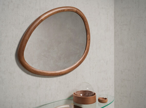 Oglinda decorativa maro din lemn si sticla Crystal - imagine 4