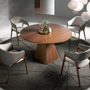 Scaun dining crem din piele artificiala si lemn Montecristo