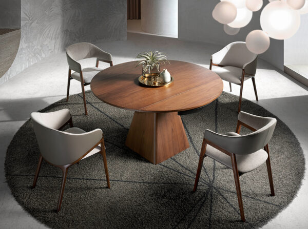 Scaun dining crem din piele artificiala si lemn Montecristo - imagine 2