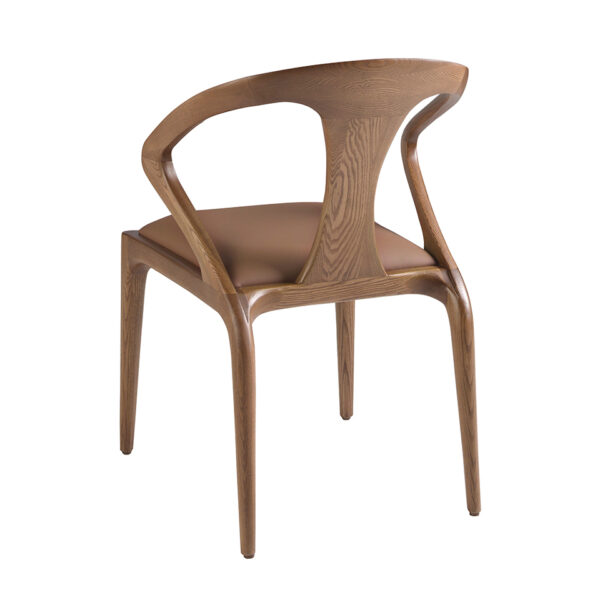 Scaun dining maro din piele artificiala si lemn Crystal II - imagine 6