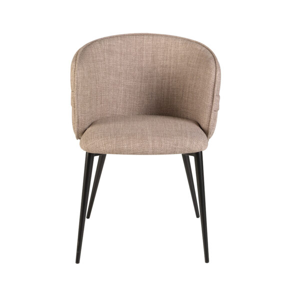 Scaun dining bej din tesatura si inox Breves - imagine 3