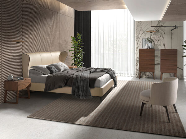Fotoliu crem din tesatura si metal Allure - imagine 3
