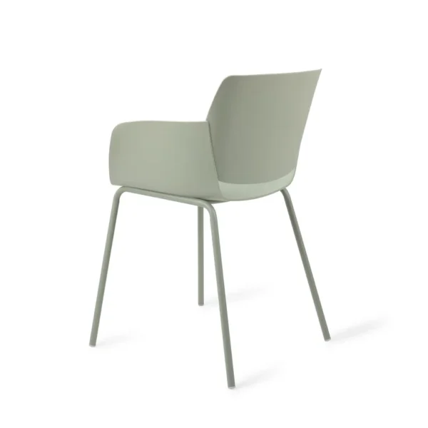 Set 2 scaune de exterior verde menta din polipropilena Filley - imagine 3