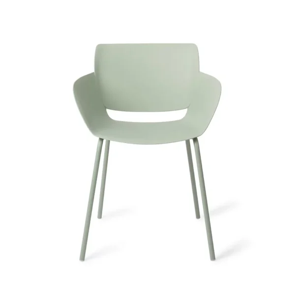 Set 2 scaune de exterior verde menta din polipropilena Filley