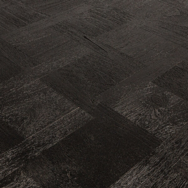 Masa dining neagra dreptunghiulara din lemn de acacia Fieron - imagine 3