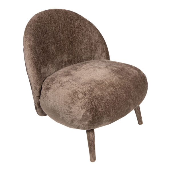 Fotoliu maro din tesatura chenille Eonas - imagine 4