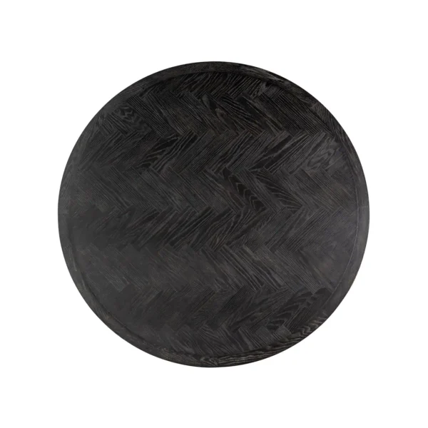 Masa dining neagra/aramie Ø140cm Blackbone - imagine 3