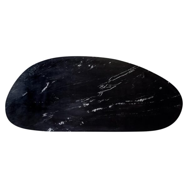 Masa dining neagra din marmura si fier Trocadero - imagine 4