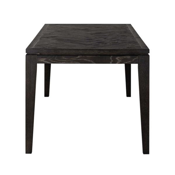Masa dining neagra din lemn de stejar Blackbone - imagine 3