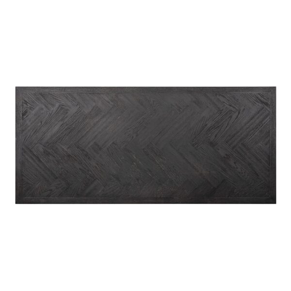 Masa dining neagra din lemn de stejar Blackbone - imagine 4