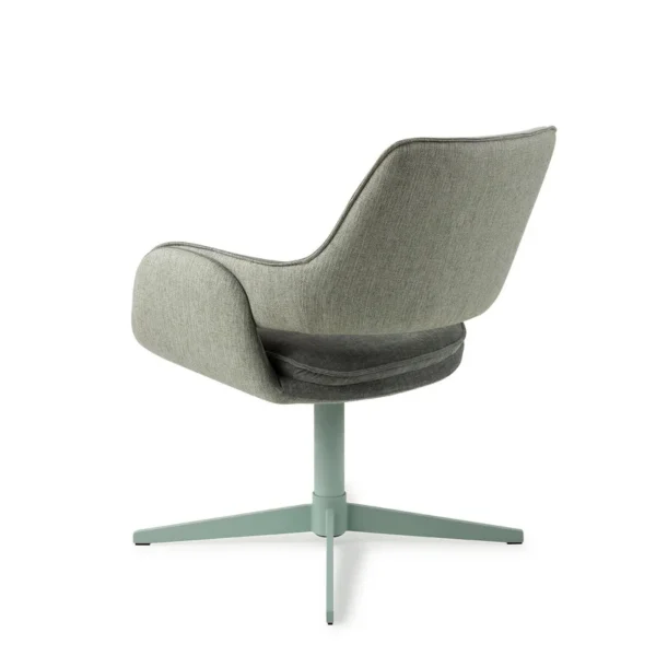 Scaun de birou rotativ gri vernil din tesatura Oketo - imagine 3