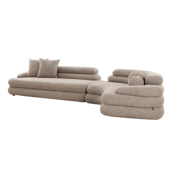 Coltar bej din tesatura boucle Cairo - imagine 2