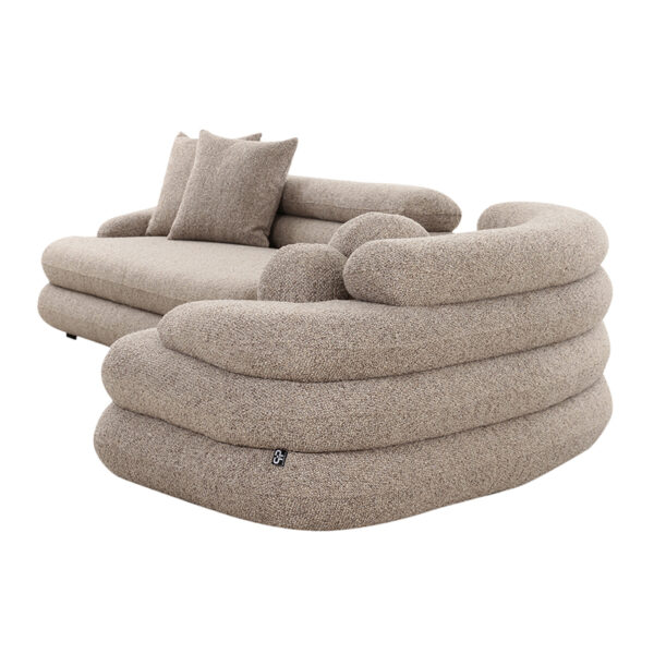 Coltar bej din tesatura boucle Cairo - imagine 3