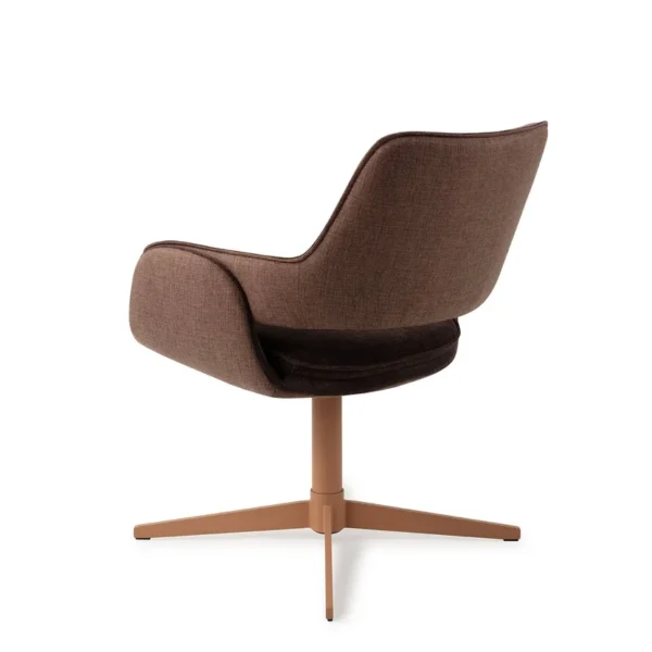 Scaun de birou rotativ maro din tesatura Oketo - imagine 3
