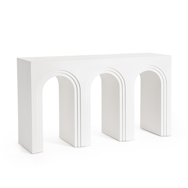 Consola alba din MDF Rhome Twin