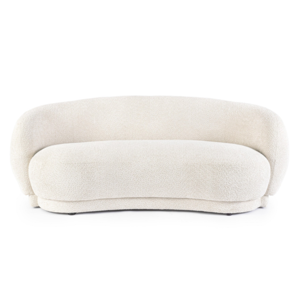 Canapea crem din tesatura boucle Tecla