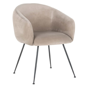 Scaun dining bej din catifea Avanti