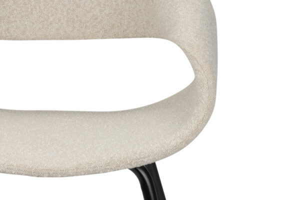 Set 2 scaune dining albe din tesatura bocle Twist - imagine 2