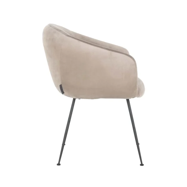 Scaun dining bej din catifea Avanti - imagine 3