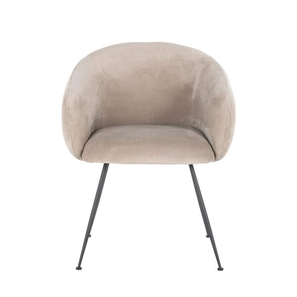 Scaun dining bej din catifea Avanti - imagine 2