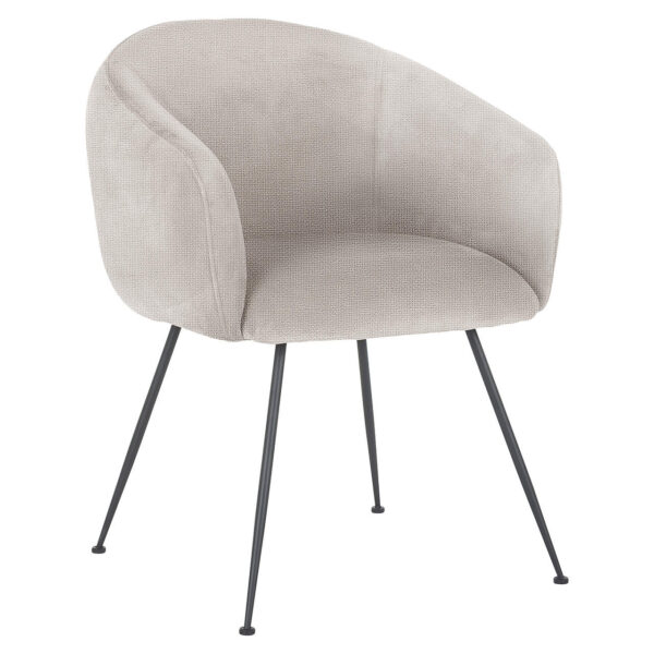 Scaun dining bej din tesatura texturata Avanti