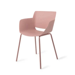 Set 2 scaune de exterior roz din polipropilena Filley