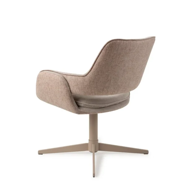 Scaun de birou rotativ bej din tesatura Oketo - imagine 4