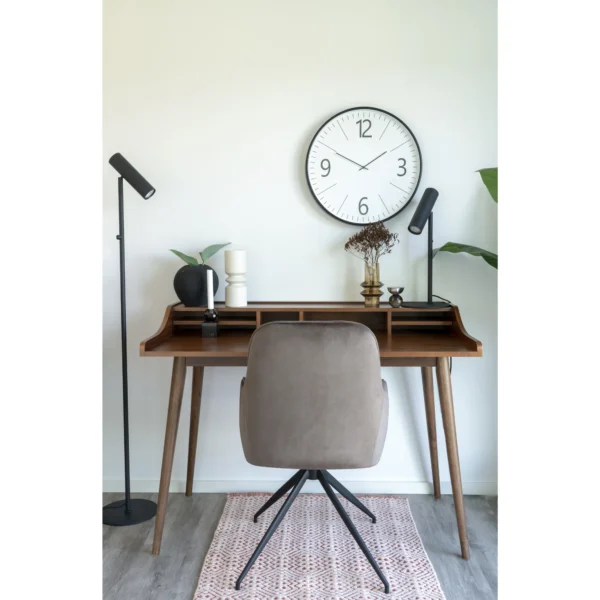 Scaun dining rotativ maro din catifea Harbo - imagine 6