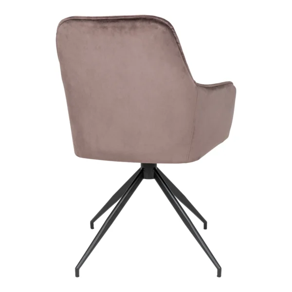 Scaun dining rotativ maro din catifea Harbo - imagine 5