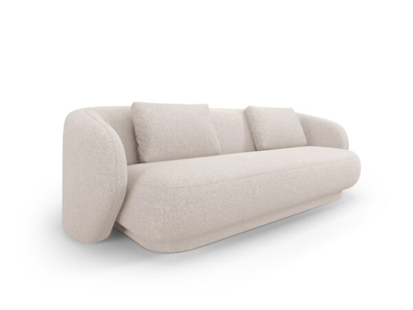 Canapea bej din tesatura chenille Marly - imagine 3