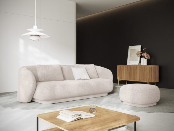 Canapea bej din tesatura chenille Marly - imagine 2