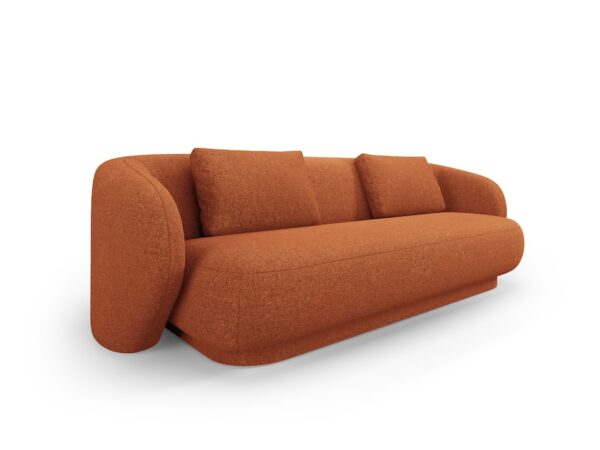 Canapea caramizie din tesatura chenille Marly - imagine 3