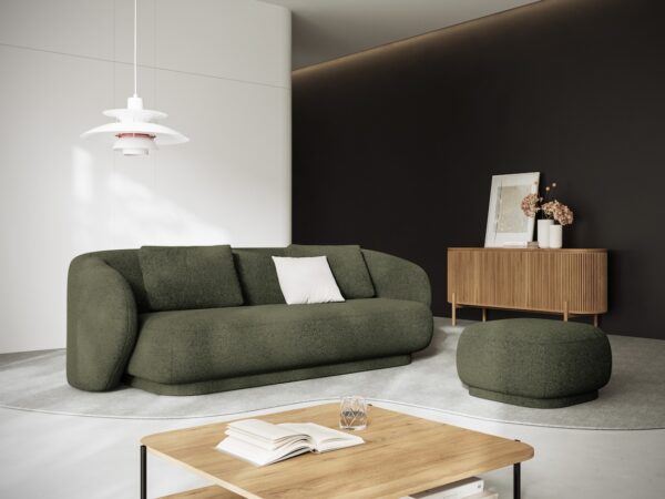 Canapea verde din tesatura chenille Marly - imagine 2