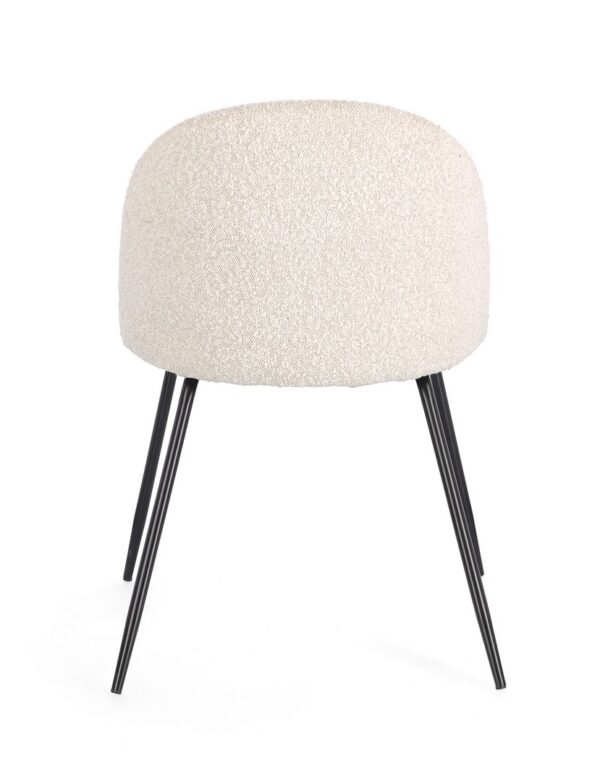 Set 2 scaune dining albe din tesatura boucle Tanya - imagine 5