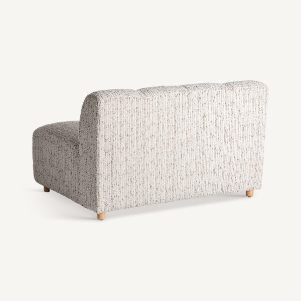Canapea modulara alb gri din tesatura boucle si lemn Boubiers - imagine 5