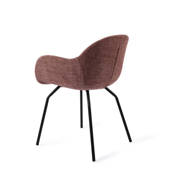 Scaun dining din tesatura rosu ruginiu Otsu - imagine 4