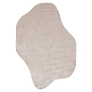 Covor bej din vascoza si bumbac 240x350 Addison