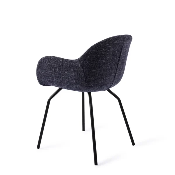 Scaun dining din tesatura albastru indigo Otsu - imagine 4