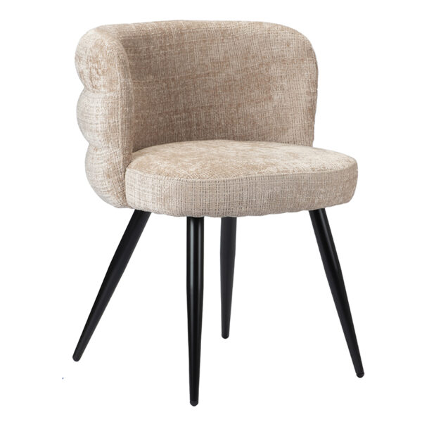 Set 2 scaune dining bej din tesatura Cloud
