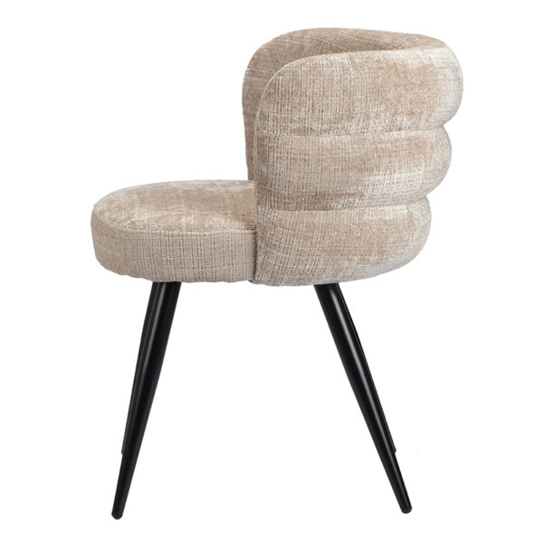 Set 2 scaune dining bej din tesatura Cloud - imagine 5